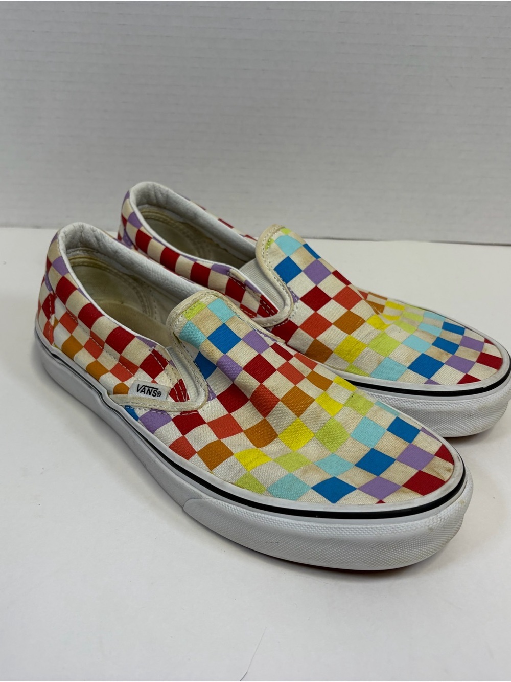 Vans Slip-On Multicolor Checkerboard Sneakers